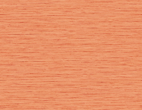 Malibu Loe Sanctuary Stria Wallpaper - Coastal Faux Grasscloth - Persimmon | Malibu Wallpaper