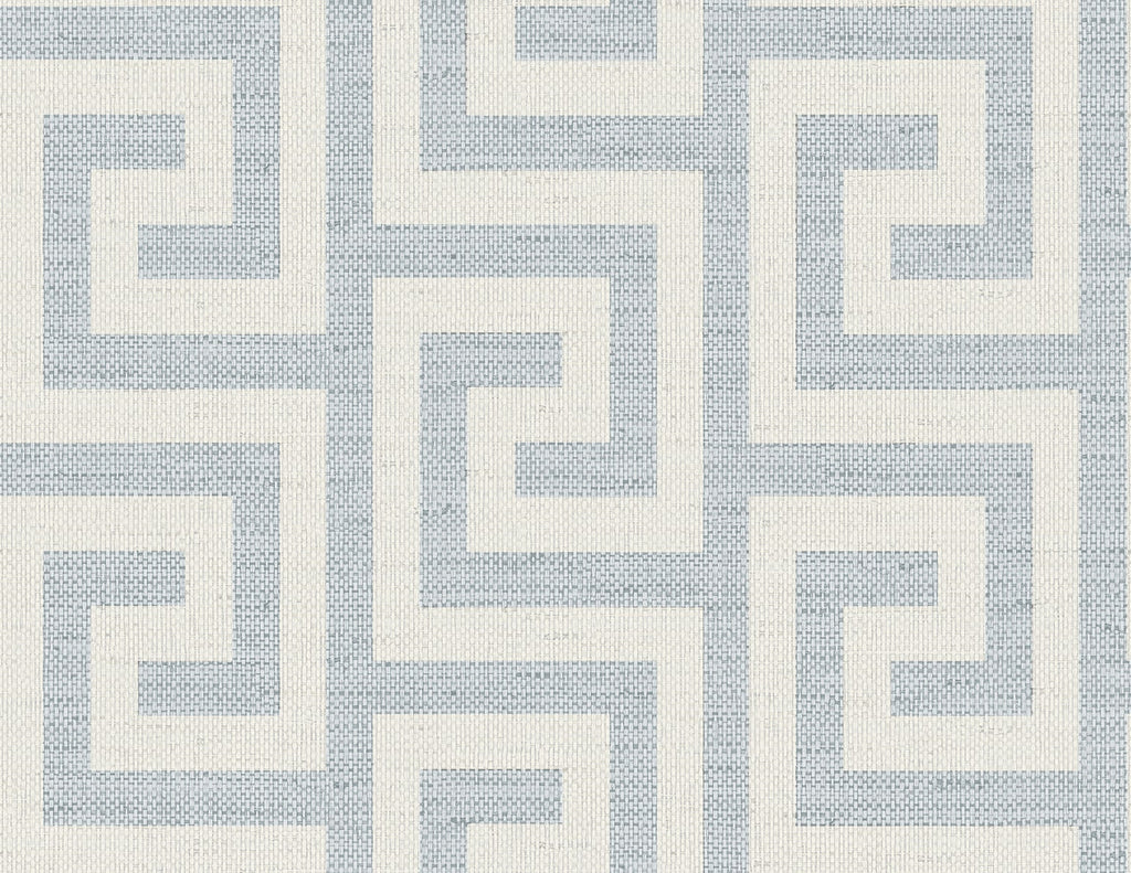 Malibu Luna Retreat Greek Key Wallpaper - Coastal Geometric - Skylight | Malibu Wallpaper