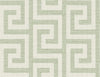Malibu Luna Retreat Greek Key Wallpaper - Coastal Geometric - Green Ivy | Malibu Wallpaper