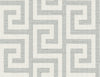 Malibu Luna Retreat Greek Key Wallpaper - Coastal Geometric - Pewter | Malibu Wallpaper