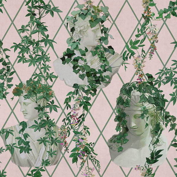 Statues Pink, Roll Vinyl Wallcoverings | Coordonné