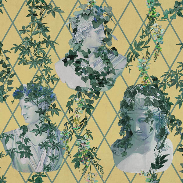 Statues Blue, Roll Vinyl Wallcoverings | Coordonné