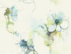 Malibu Anemone Watercolor Floral Wallpaper - Contemporary Floral - Glacier Blue and Pear | Malibu Wallpaper