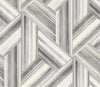 Malibu Geo Inlay Wallpaper - Contemporary Geometric - Cove Gray and Carrara | Malibu Wallpaper