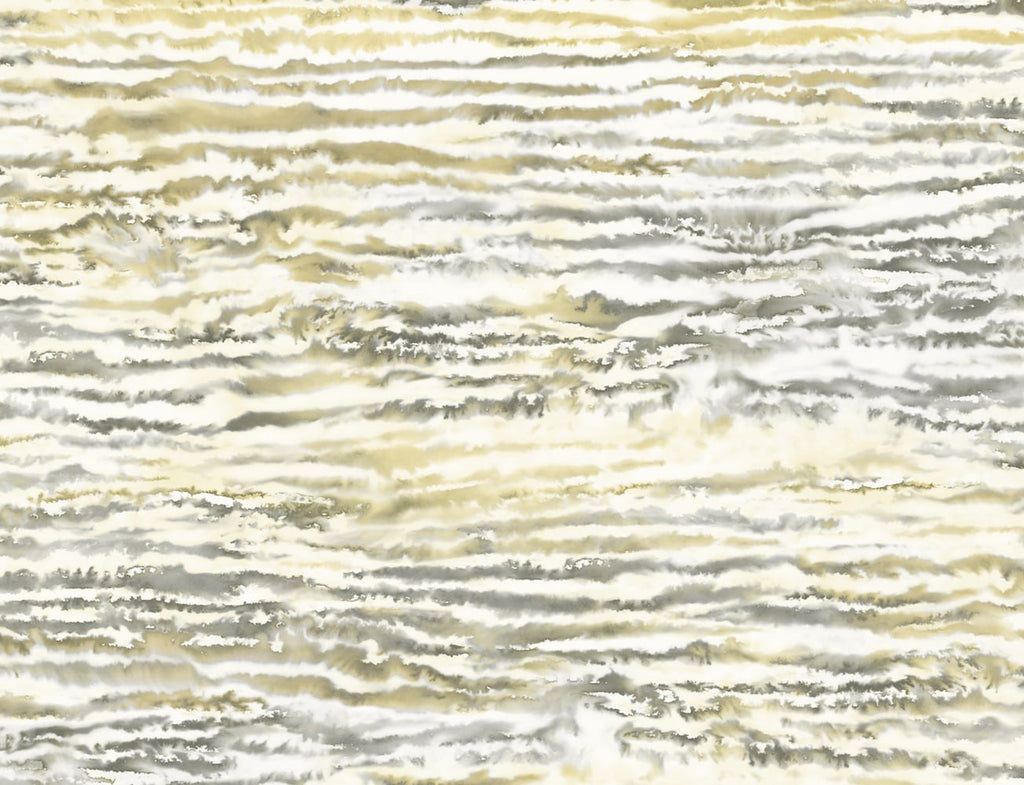 Malibu Watercolor Waves Wallpaper - Contemporary Abstract - Golden Dusk | Malibu Wallpaper