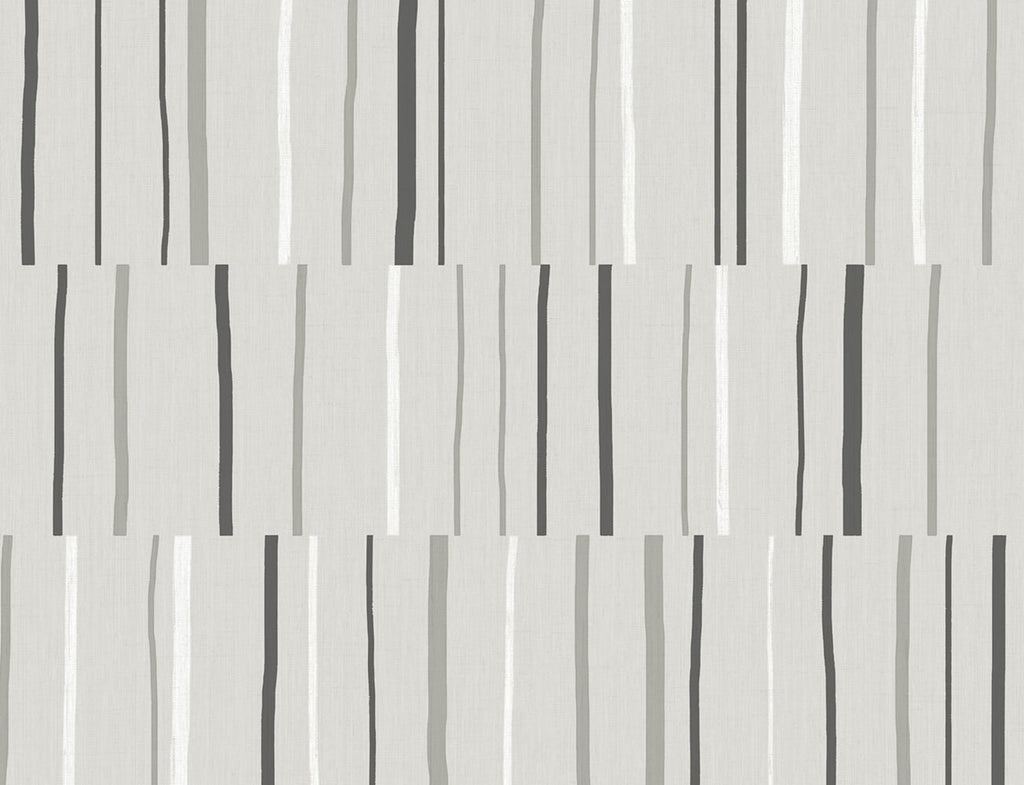 Malibu Block Lines Wallpaper - Contemporary Geometric - Warm Stone | Malibu Wallpaper