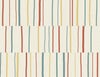 Malibu Block Lines Wallpaper - Contemporary Geometric - Vermillion, Sunflower, and Teal | Malibu Wallpaper