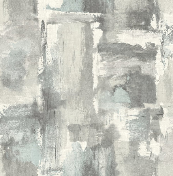 Dry Brush Faux Contemporary Abstract - Snowy Mountain | Architectural Wallcoverings