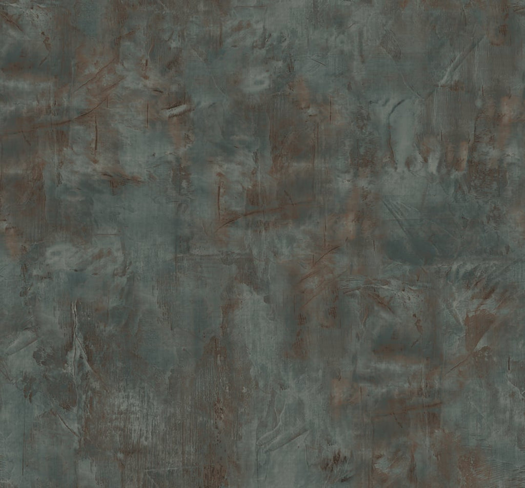 Malibu Rustic Stucco Faux Wallpaper - Contemporary Faux - Rust and Forest Green | Malibu Wallpaper