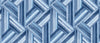 Fentucci Geo Inlay Fabric Wallpaper - Contemporary Geometric - Denim and Sky Blue | Malibu Wallpaper