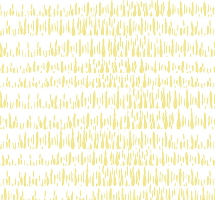 Fentucci Brush Marks Fabric Contemporary Abstract - Buttercup and White | Architectural Wallcoverings