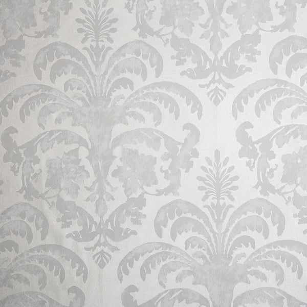 Colonial - 7 Silver | Kravet Design | Lizzo |Damask Metallic Wallcovering Print
