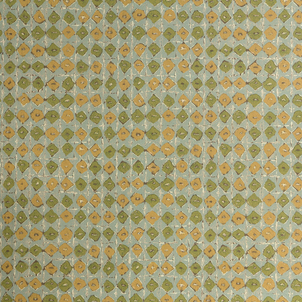 Batik - 3 Green | Kravet Design | Lizzo |Modern Diamond Wallcovering Print
