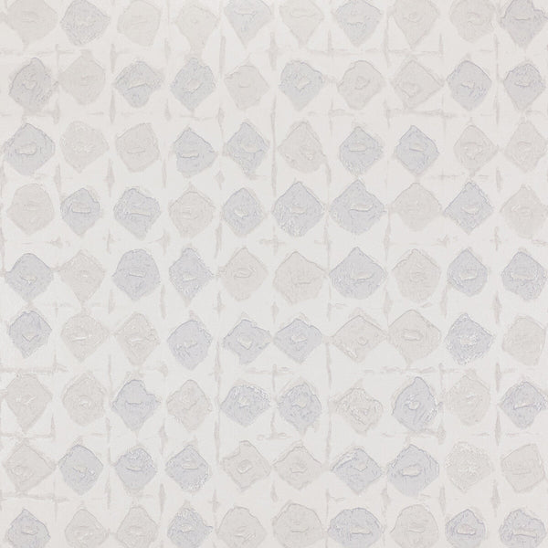 Batik - 7 White | Kravet Design | Lizzo |Modern Diamond Wallcovering Print