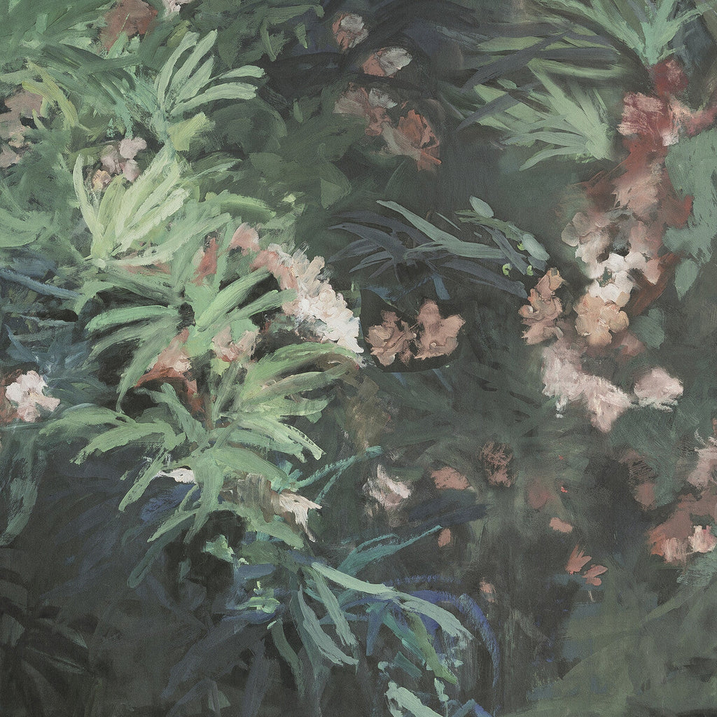 Wild Garden - 5 Charcoal | Kravet Design | Lizzo | Botanical & Floral Wallcovering Print