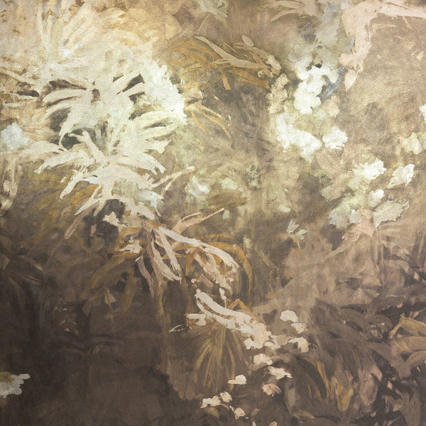 Wild Garden Metallic - 1 Bronze | Kravet Design | Lizzo | Botanical & Floral Metallic Wallcovering Print