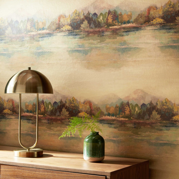 Lakeside Autumn - Gold Wallcovering | 1838 Wallcoverings