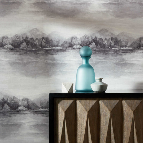 Lakeside - Pewter Grey Wallcovering | 1838 Wallcoverings