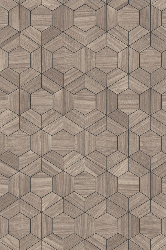 Hive Wood Geometric  Wallpaper | Arte Europe