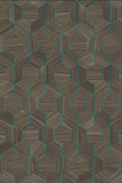 Hive Wood Geometric  Wallpaper | Arte Europe