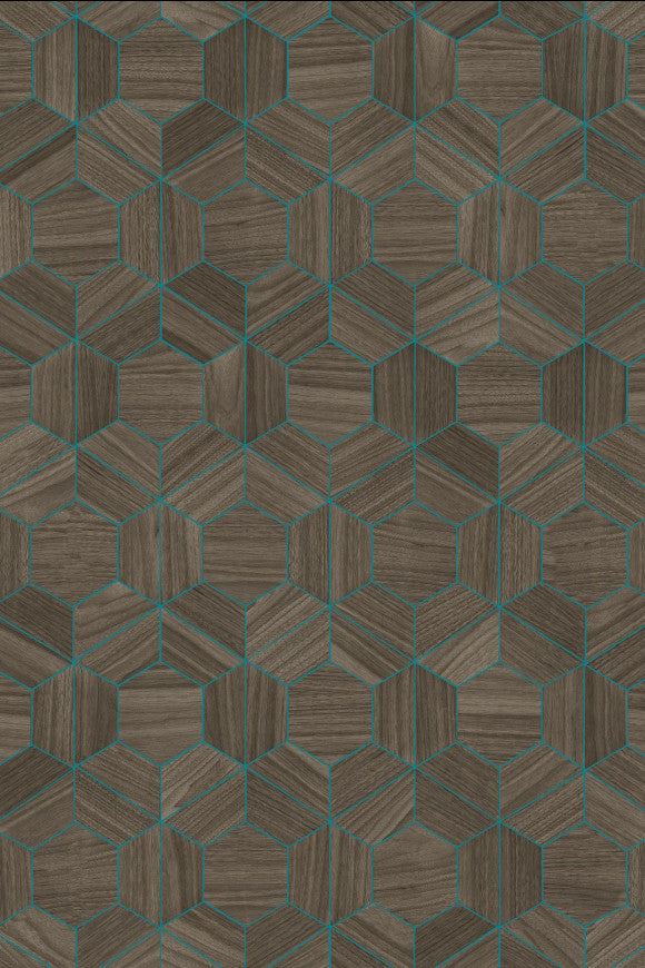 Hive Wood Geometric  Wallpaper | Arte Europe