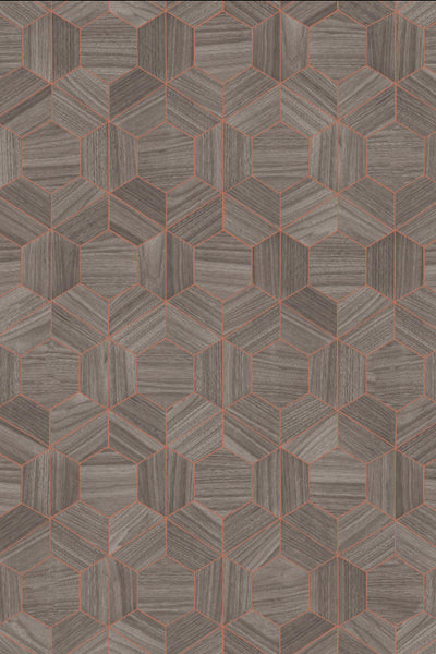 Hive Wood Geometric  Wallpaper | Arte Europe