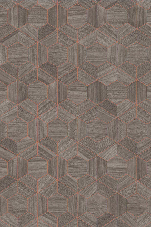 Hive Wood Geometric  Wallpaper | Arte Europe