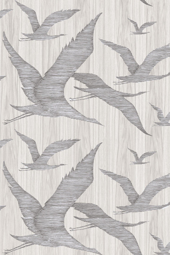 Hover Inlaid Wood Taupe Wallpaper | Arte Europe