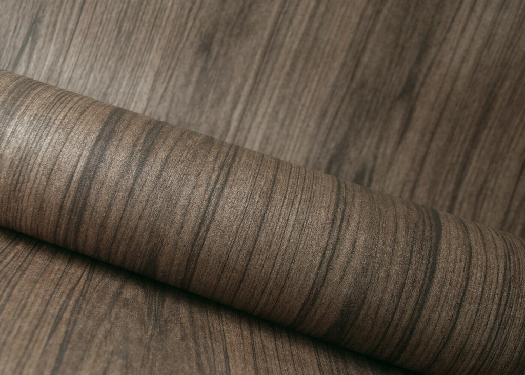 Roots Stria Wood Mocha Brown Wallpaper | Arte Europe