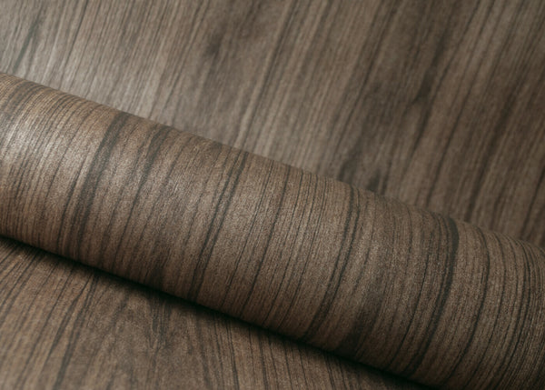 Roots Stria Wood Mocha Brown Wallpaper | Arte Europe