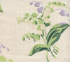 Lilies of the Valley, Greens Lavender on Old Ivory Linen Sheer