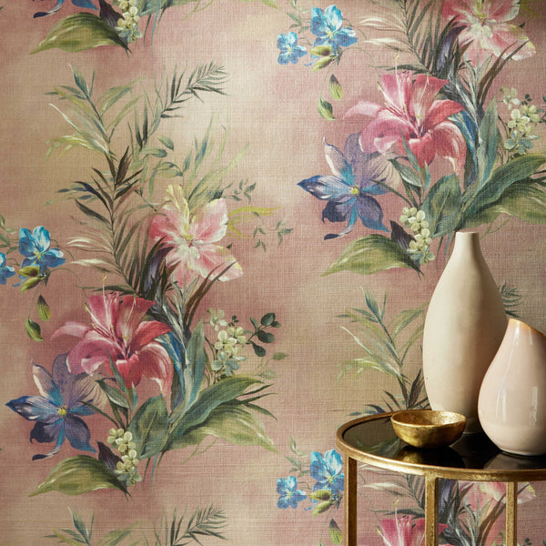 Lilliana - Blush Pink Wallcovering | 1838 Wallcoverings