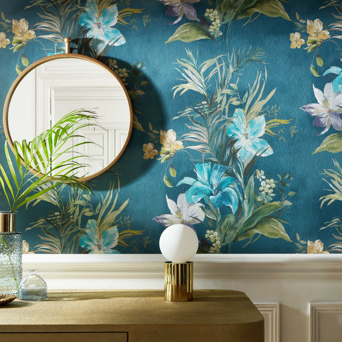 Lilliana Peacock (DWWC-505710) Wallcovering by 1838 Wallcoverings ...