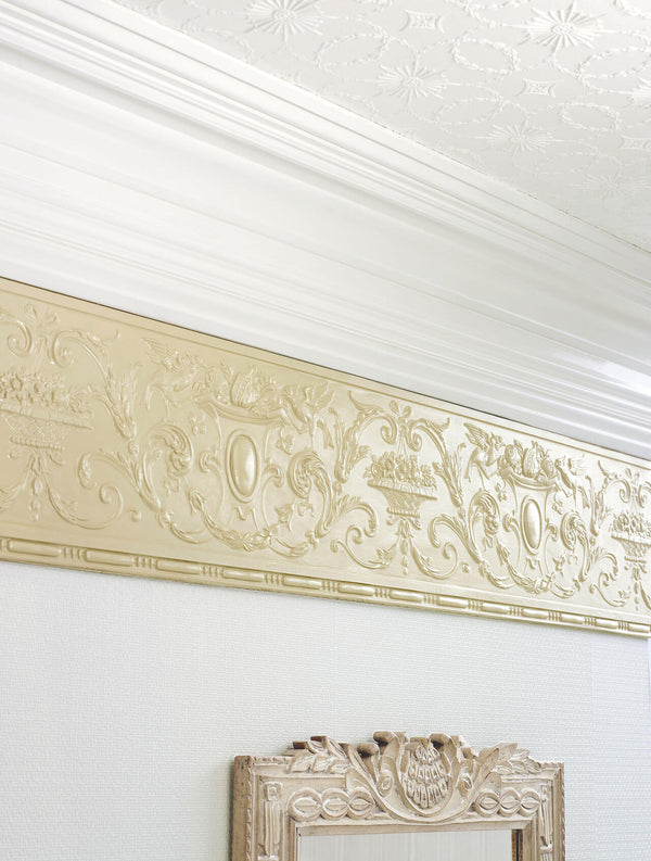 Anne Embossed Natural Paintable Frieze | Lincrusta