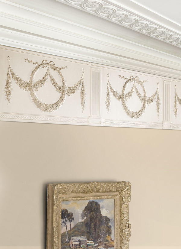 Adelphi Embossed Natural Paintable Frieze | Lincrusta