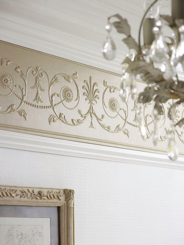 Diana Embossed Natural Paintable Frieze | Lincrusta