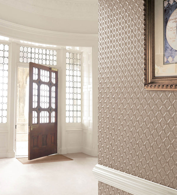 Byzantine Embossed Natural Paintable Sidewall | Lincrusta