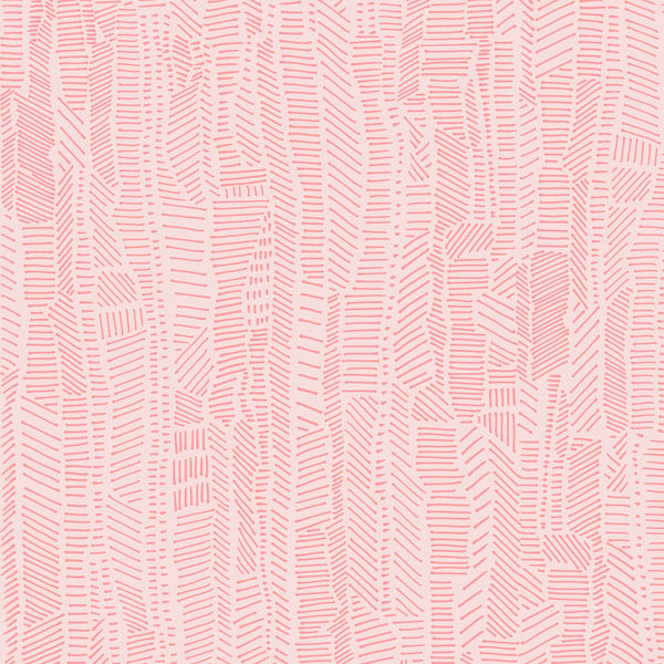 Linear Field Powder Pink | Poppy Print Studio Wallcovering