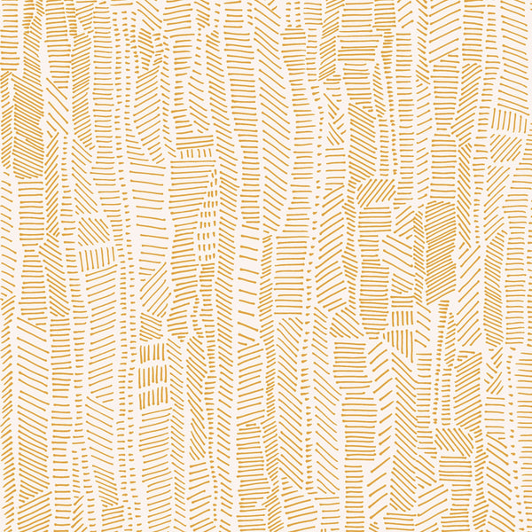 Linear Field Saffron | Poppy Print Studio Wallcovering