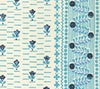 Links II, Multi Mojave Blue Turquoise on Cotton Sateen