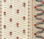 Links II, Multi Orange Taupe Black on Tinted Linen/Cotton