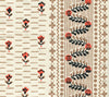 Links II, Multi Orange Taupe Black on Cotton Sateen