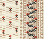 Links II, Multi Orange Taupe Black on Cotton Sateen