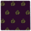 Little Thistle Velvet Black & Gold on Aubergine