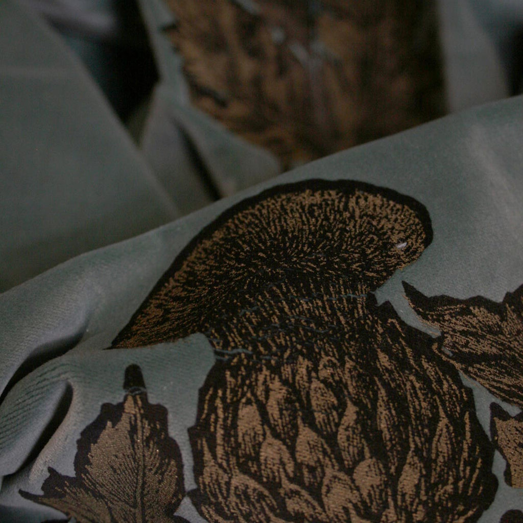 Little Thistle Velvet Black & Gold Mole