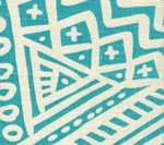 Turquoise on Ivory
