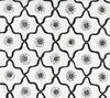 Longfellow, Black Grey on White Cotton
