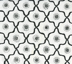 Longfellow, Black Grey on White Cotton