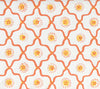 Longfellow, Orange Yellow on White Cotton