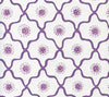 Longfellow, Purple Lilac on White Cotton
